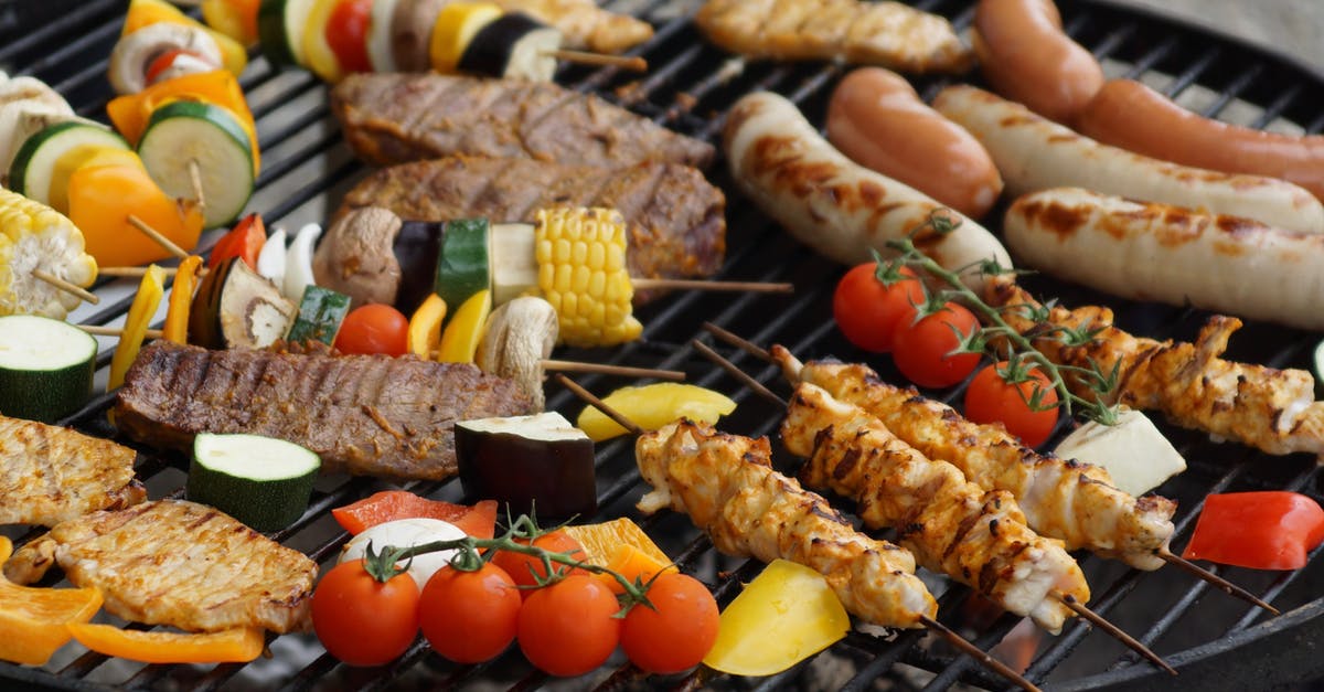 Cooking juicy beef in a pan - Barbecues in Charcoal Grill