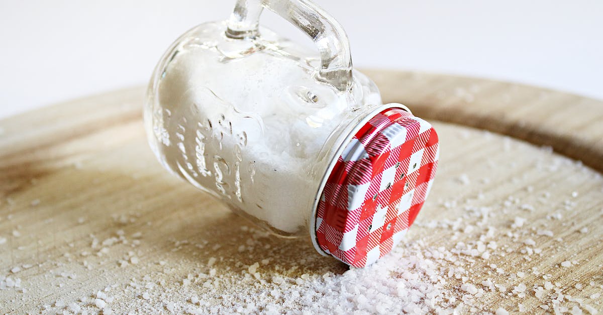 Cooking potatoes - baking covered in salt for mashing - Mason Jar Filled with Salt