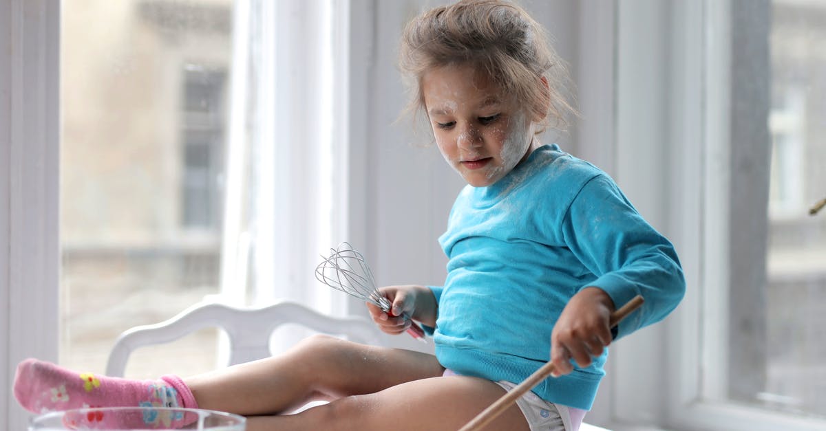 Cooking Tasks for Children [closed] - Girl in Blue Crew Neck T-shirt Sitting on White Table