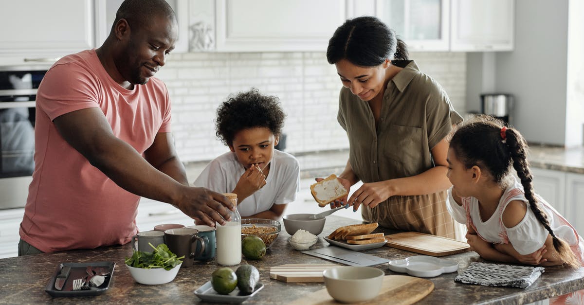 Cooking Tasks for Children [closed] - Family Making Breakfast in the Kitchen