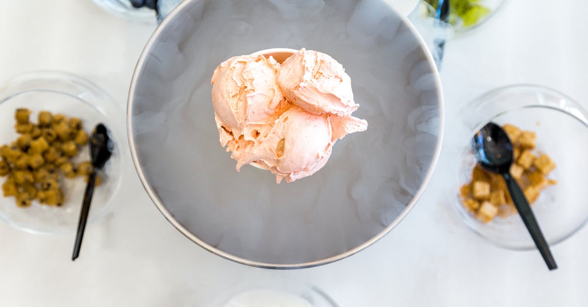 Cooking through thick liquids - Ice Cream on Plate