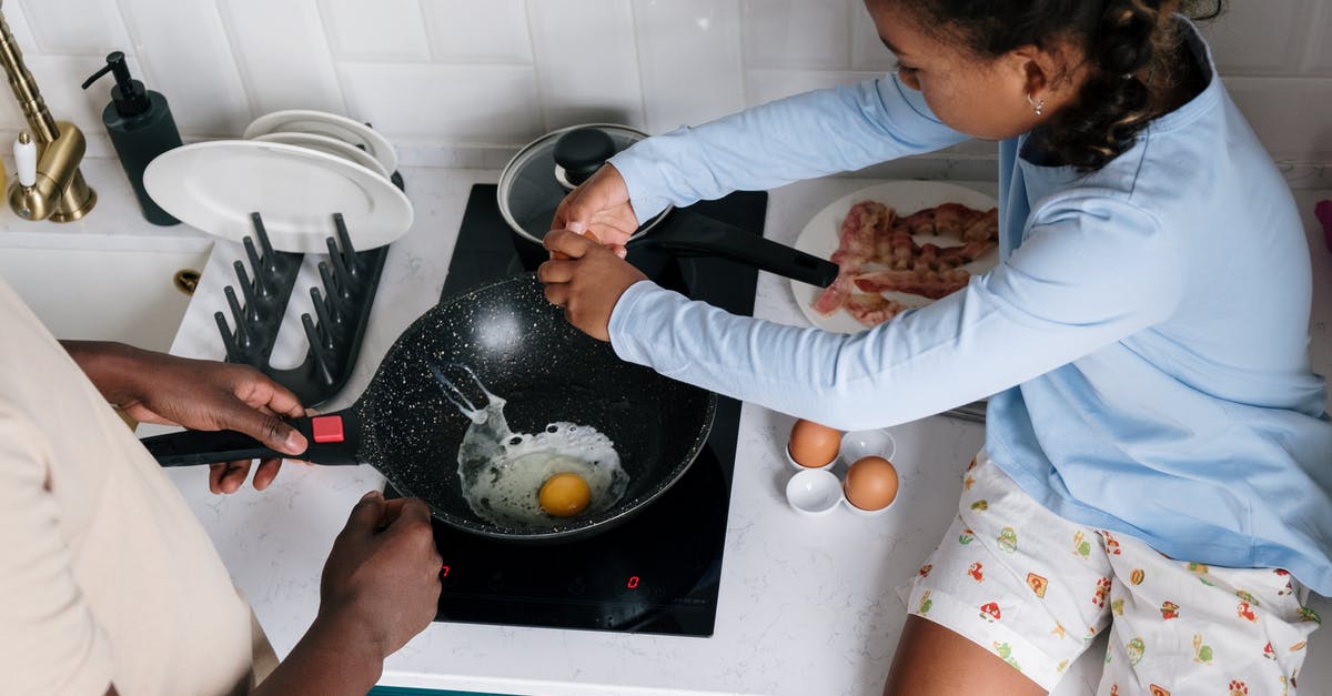 Copper/Bronze Frying Pans? - A Girl Cooking Eggs in the Kitchen