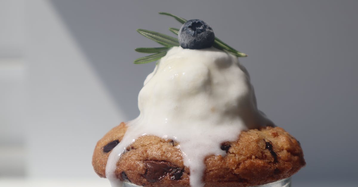 Coriander in a blueberry ice-cream? - Vanilla Ice Cream Melting on Top of a Cookie