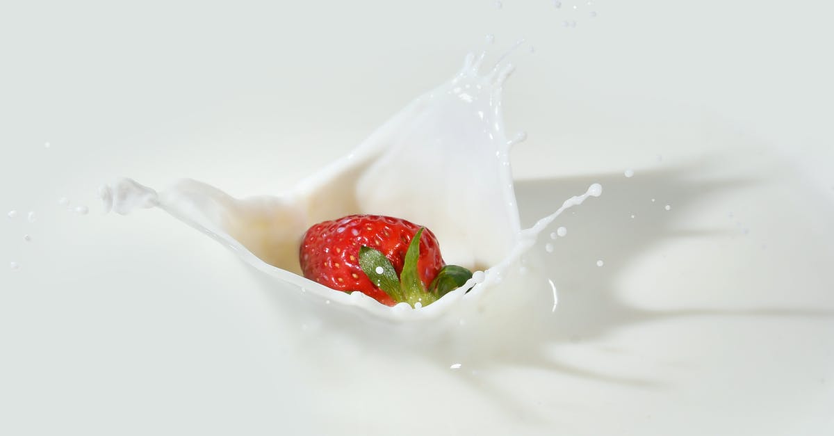 Cream based substitute for milk - Strawberry Drop on Milk