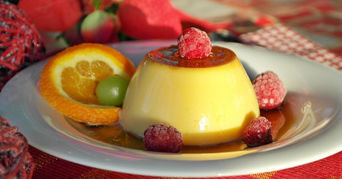 Cream or butter in a pudding - Creme Caramel Dish