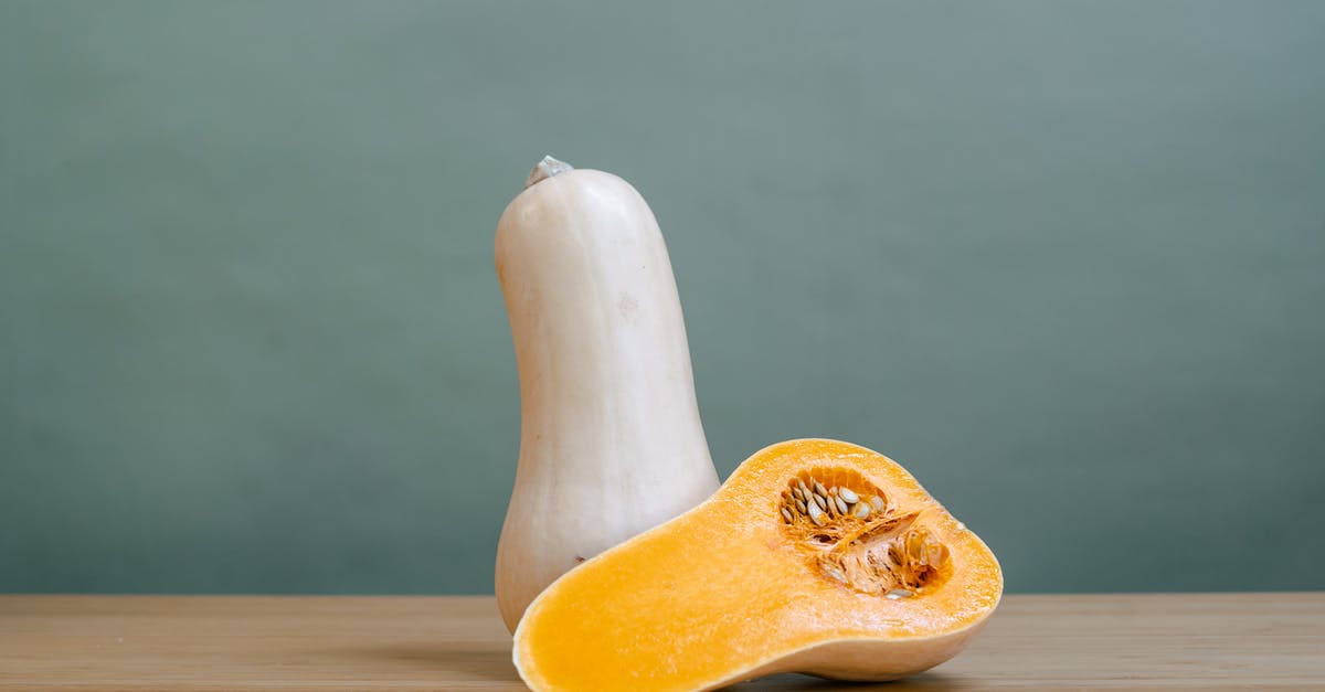 Crisping Butternut Squash Chips - White Skin Butternut Squash on the Table