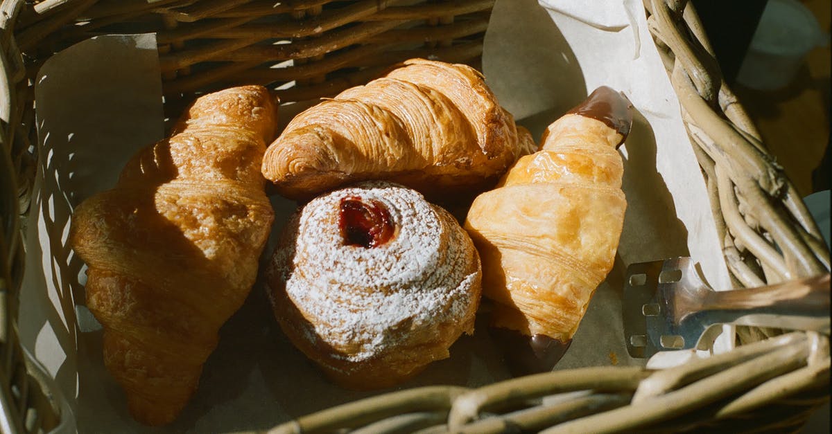 Croissant baking temperature - Three Crossini on Brown Wicker Basket