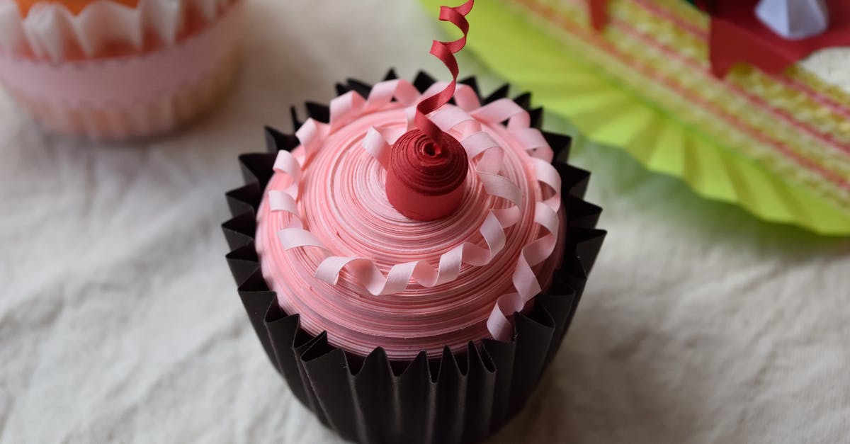 Cupcake Papers Peeling away - Pink Icing-covered Cupcake