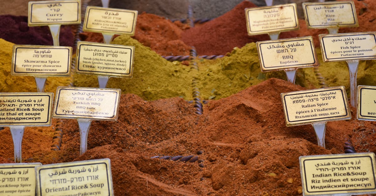 Curry powder mix - Collection of dry seasonings for sale in market