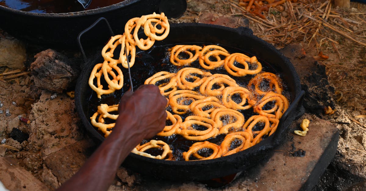 Deep fryer oil guidelines - A Person Cooking Food in Oil