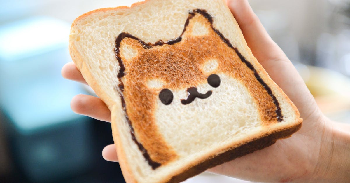 defrosting homemade frozen bread - Slice of Loaf Bread With Dog Face