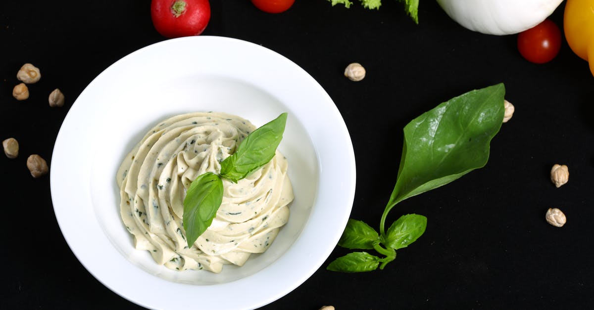 Difference between tzatziki and Indian mint dip (mint chutney?) - Overhead Shot of Tzatziki in a Bowl