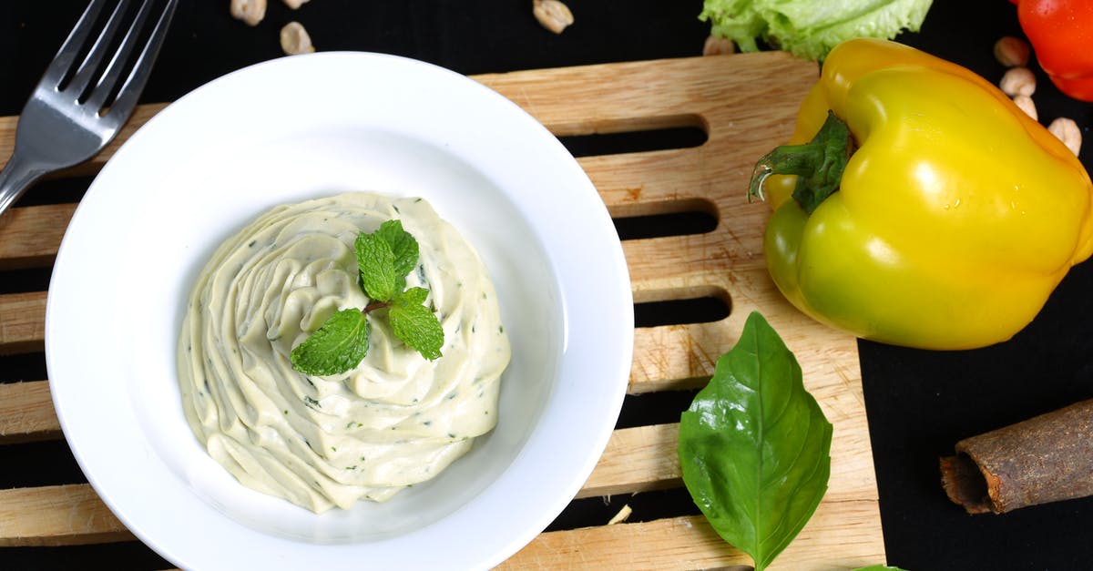 Difference between tzatziki and Indian mint dip (mint chutney?) - Overhead Shot of Tzatziki