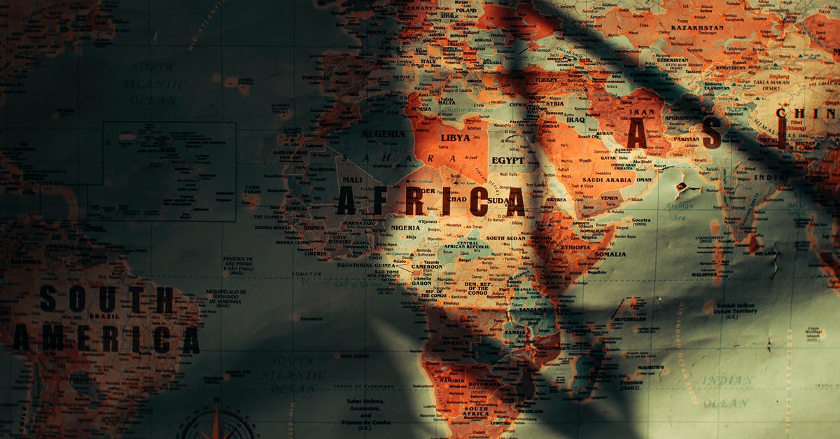 Digestive cookies - substitute in South Africa? - Top view of paper world map with continents and different countries oceans and seas placed in sunny room