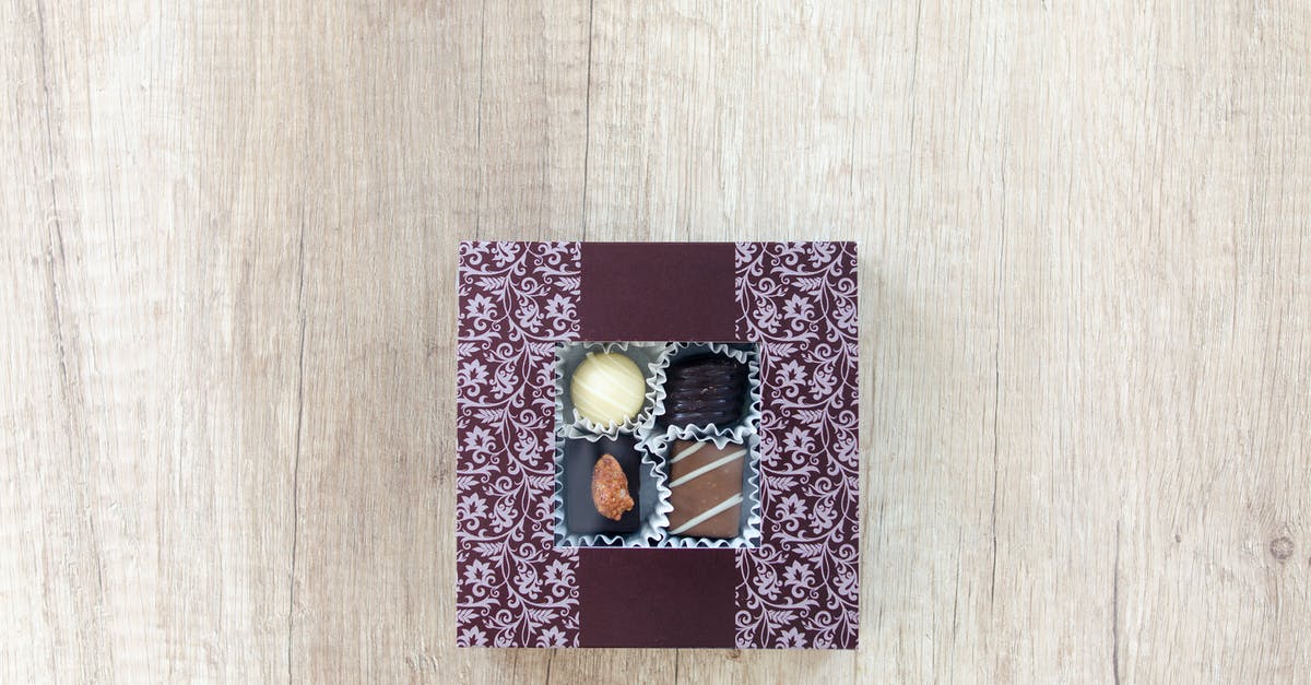 Discoloured white chocolate chips - Chocolate Truffles Box