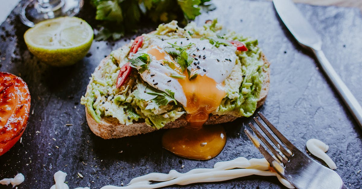 Do cooled-down/chilled toasted black sesame seeds taste nearly raw again? - Delicious toast with poached egg for breakfast in restaurant