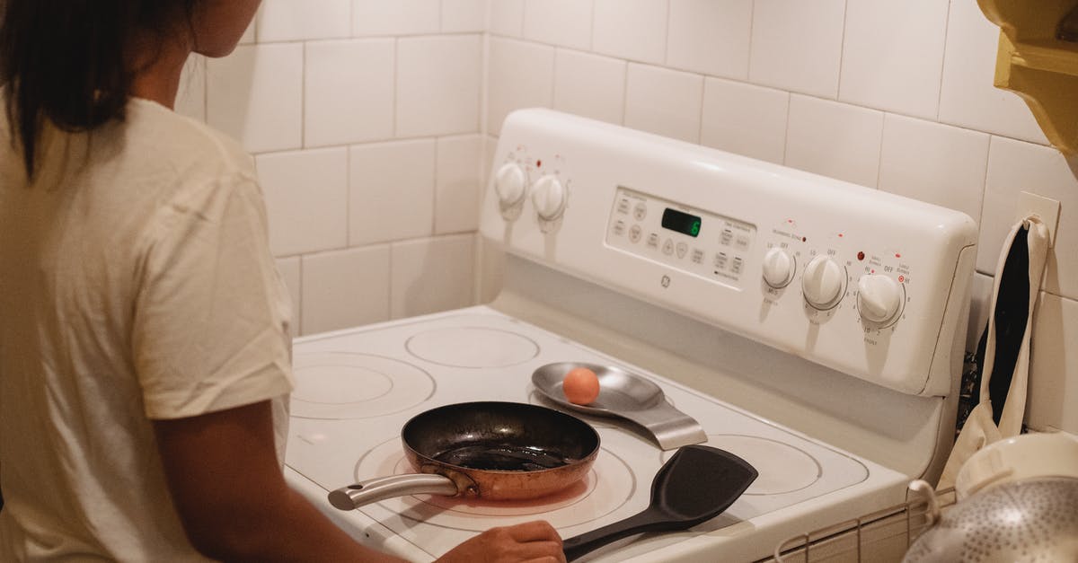 Do household ovens ventilate heat to the outdoors? - Unrecognizable woman frying eggs in kitchen