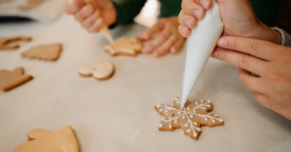 Does cooking or baking with honey make it toxic? - Person Putting Icing On A Christmas Cookie