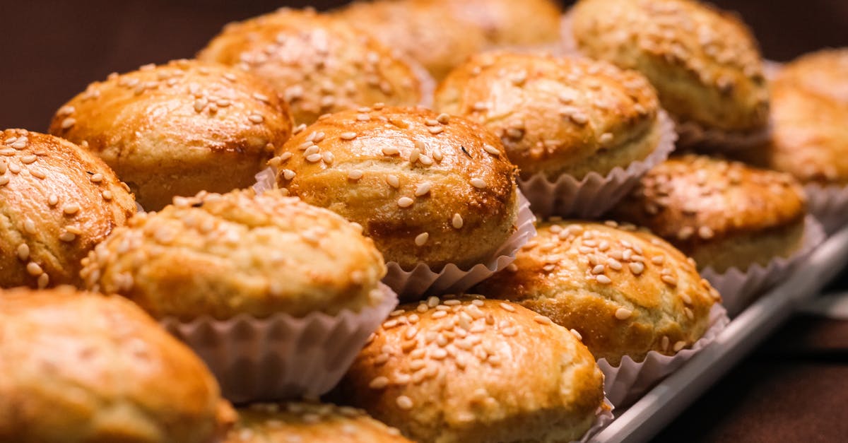 Does sesame seed oil taste like toasted sesame seeds? - Delicious baked muffins with sesame seeds served on plate