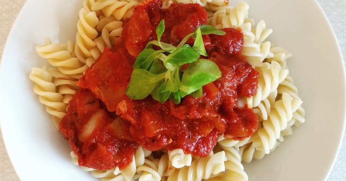 Double cooked pasta - Pasta With Sauce in the Plate