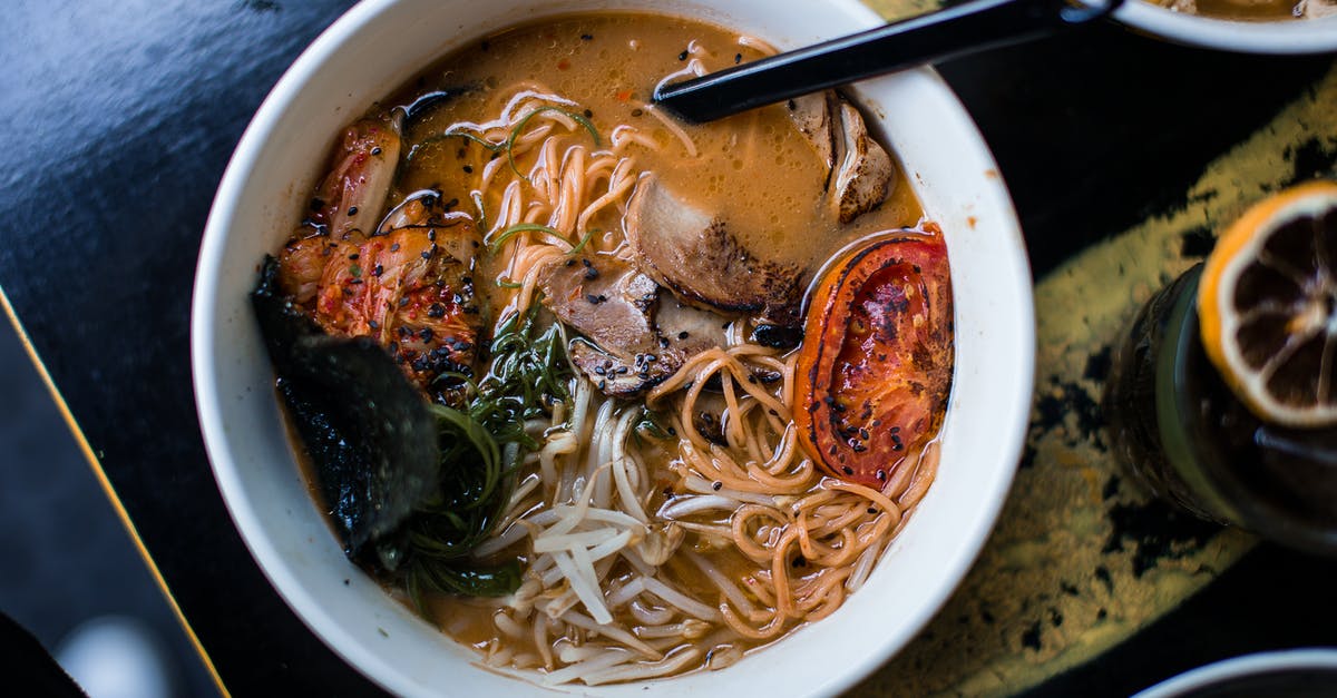 Doubling a batch of soup - Noodle Soup in White Ceramic Bowl