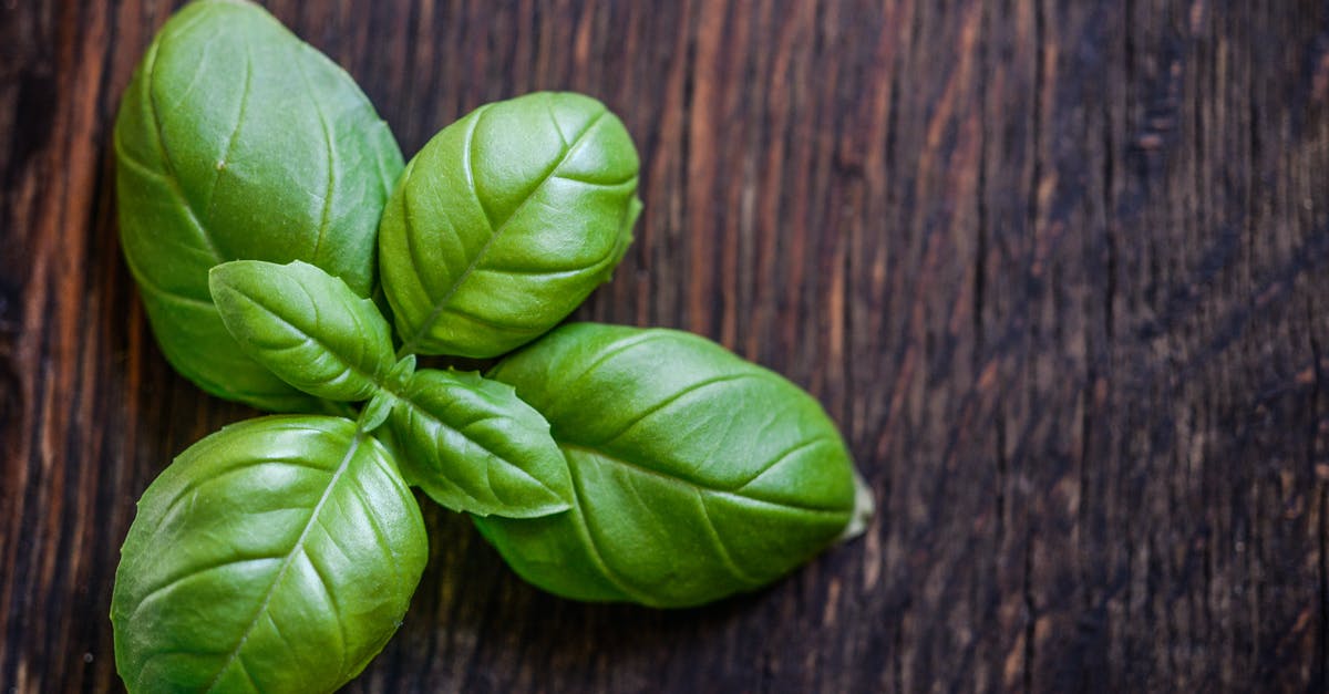 Drying of basil leaf and other herbs - Green Leaf Plant on Brown Wooden Surface