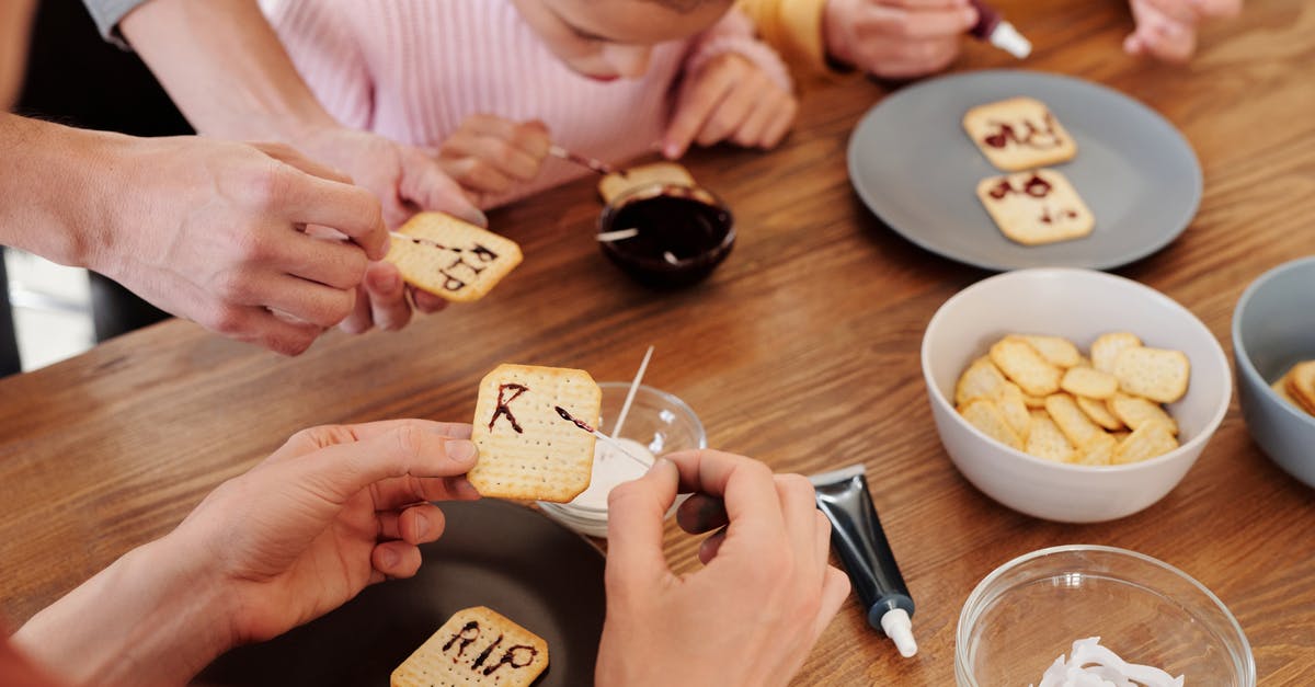 Edible painting pens and biscuits - Family Writing RIP On Biscuits