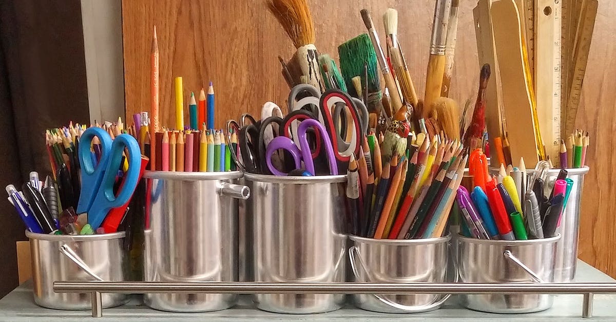 Edible painting pens and biscuits - Pencils in Stainless Steel Bucket