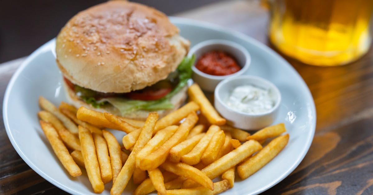 Effect of potato water on bread (early experiment results) - Burger and Potato Fries on Plate