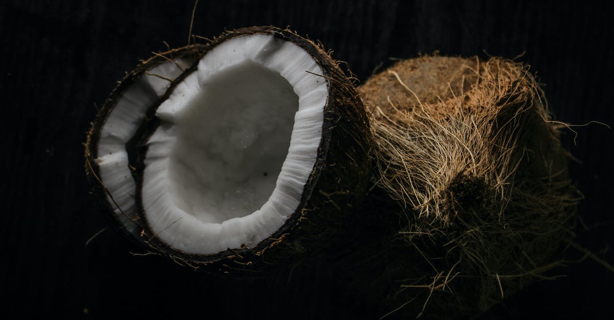 Equivalence between fresh coconut and coconut cream? - Opened Coconut