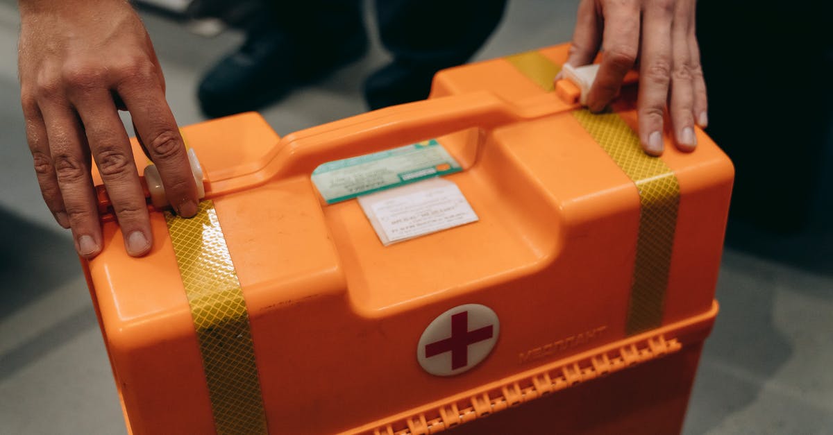 First-Aid Kit for Kitchens - A Person Holding a First Aid Kit