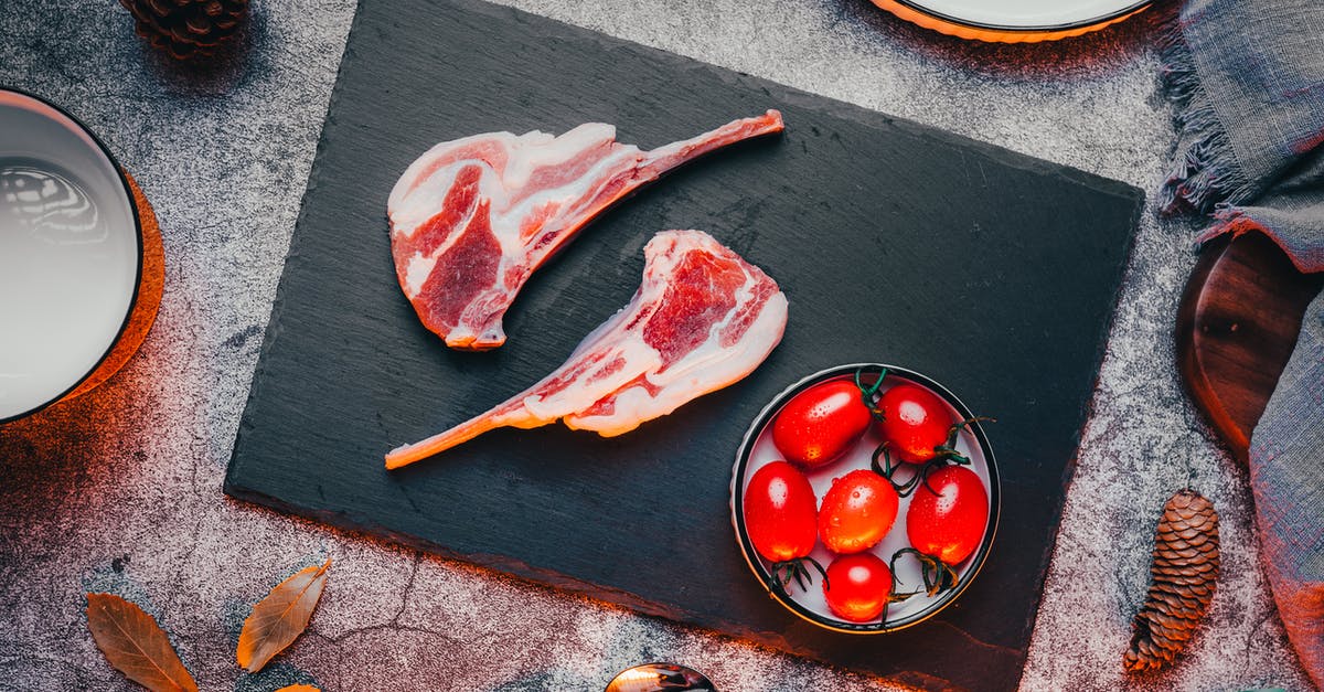 Fish balls aren't bouncy and fall apart easily - Raw Meat on Black Round Plate Beside Red Tomatoes on Black Wooden Table