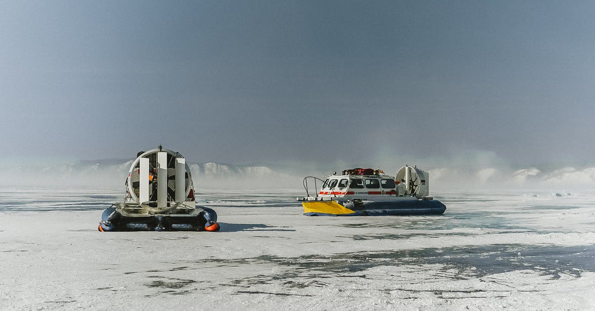 Flour and water... at which temperature? - Modern hovercraft on frozen sea