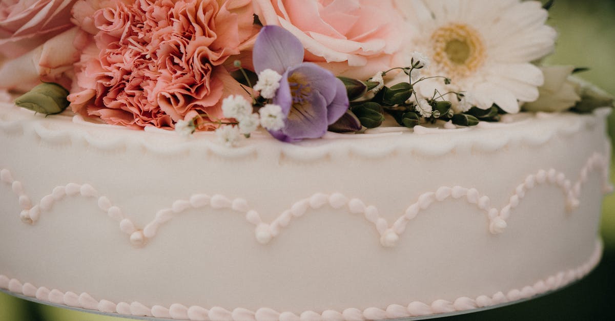 Fondant cover cake sagging - Fondant Cake with Fresh Flowers