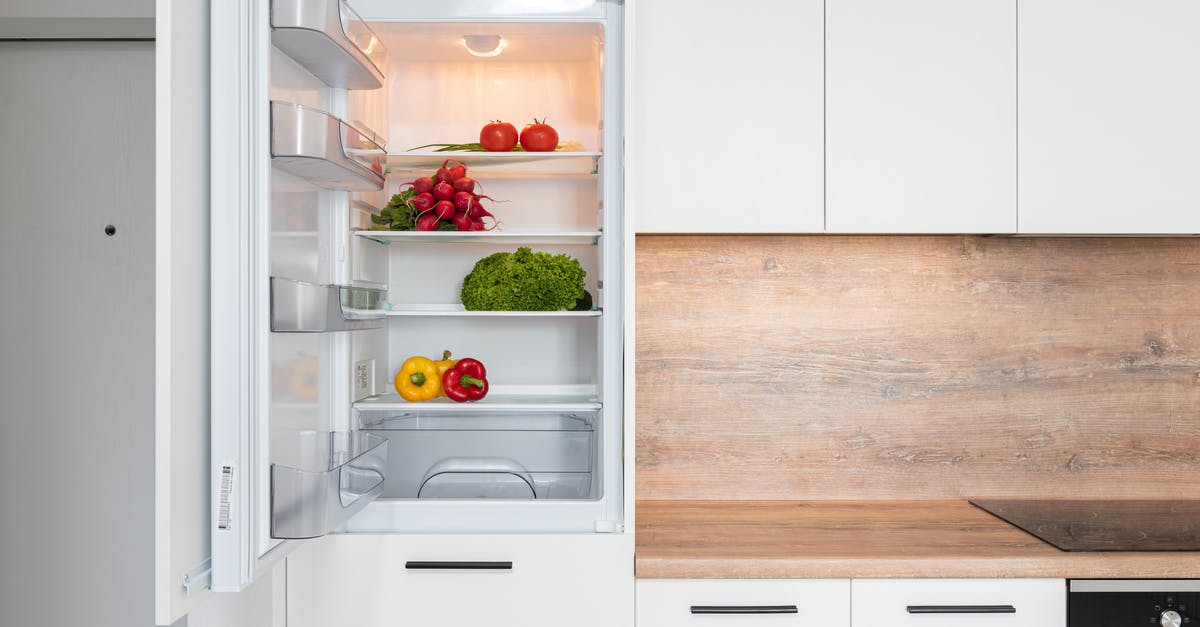 freeze then roast red bell peppers? - Fridge with different vegetable in modern kitchen