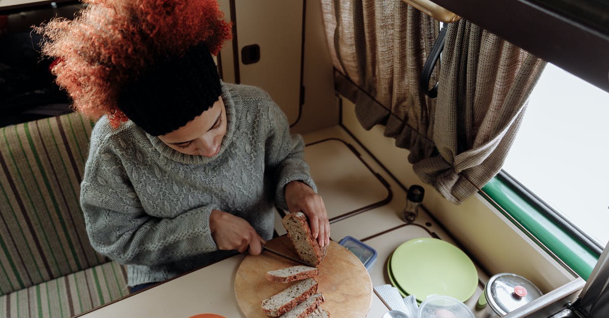 Freezed Expired Bread [duplicate] - Woman in Gray Sweater Eating Bread