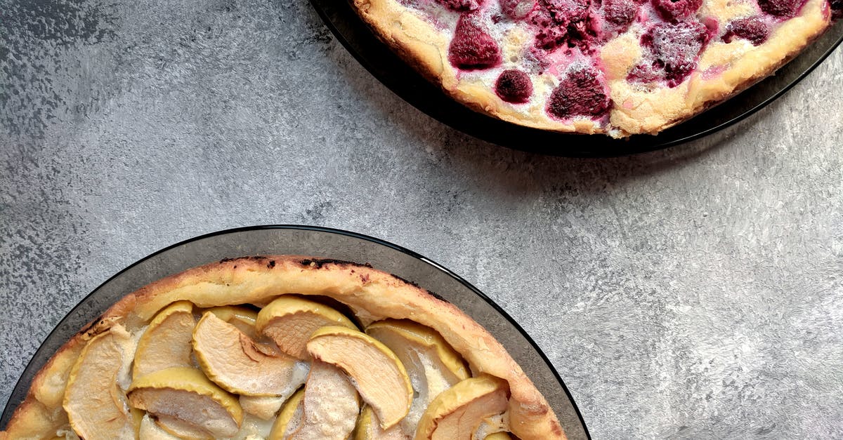 Freezing an apple pie - Yummy fruit pies on table