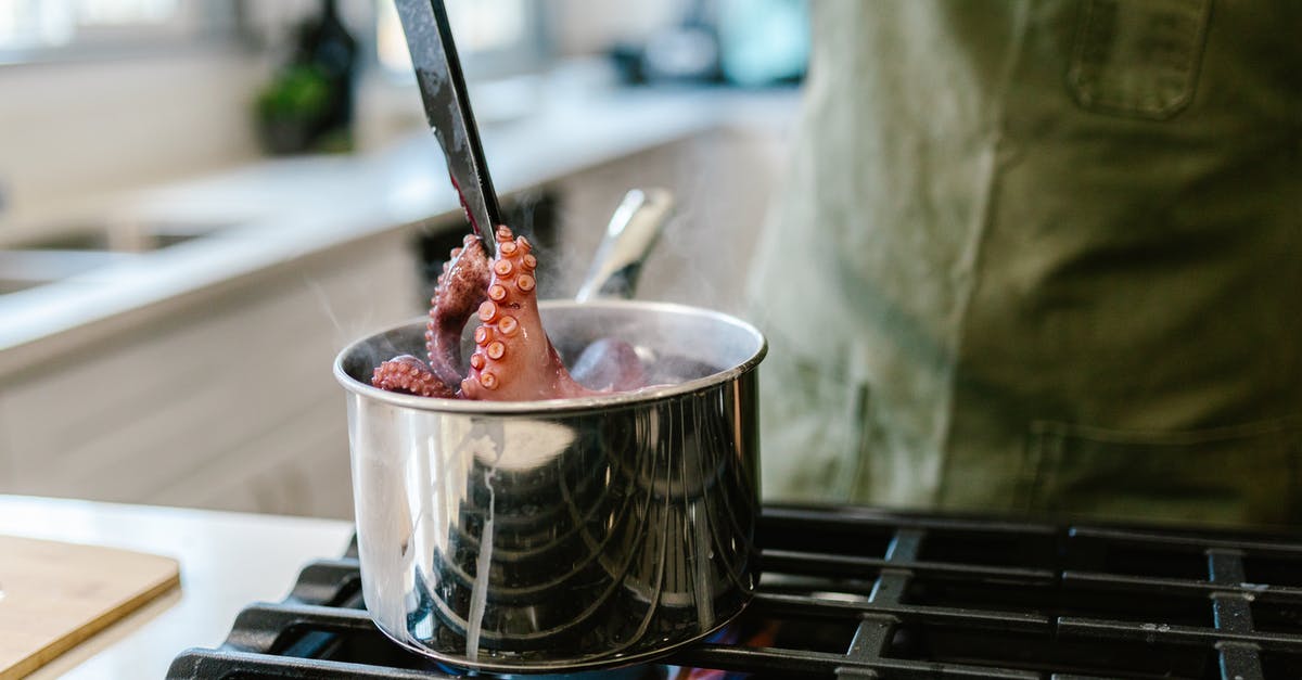 Freezing boiled octopus - Octopus Boiled in Pot on Stove