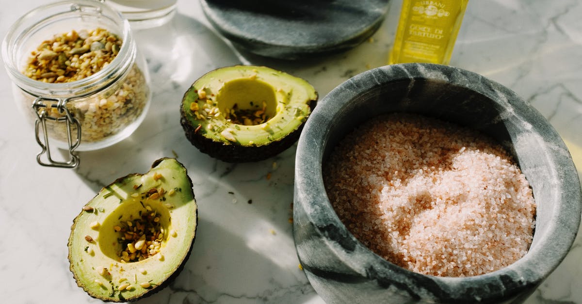 Fruit Oil Extraction - Black Ceramic Bowl With Salt