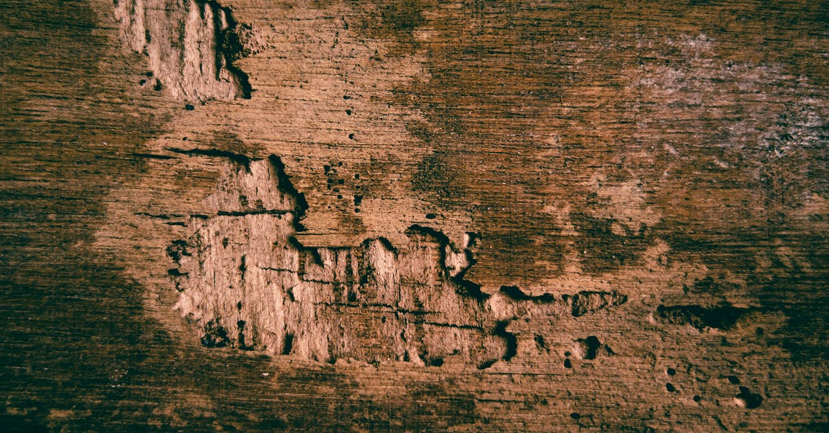 Gas grill: soaked wood chips vs. dry wood chips - Closeup background of textured shabby solid plywood with rough dried surface and small chipped details place don street with sunlight