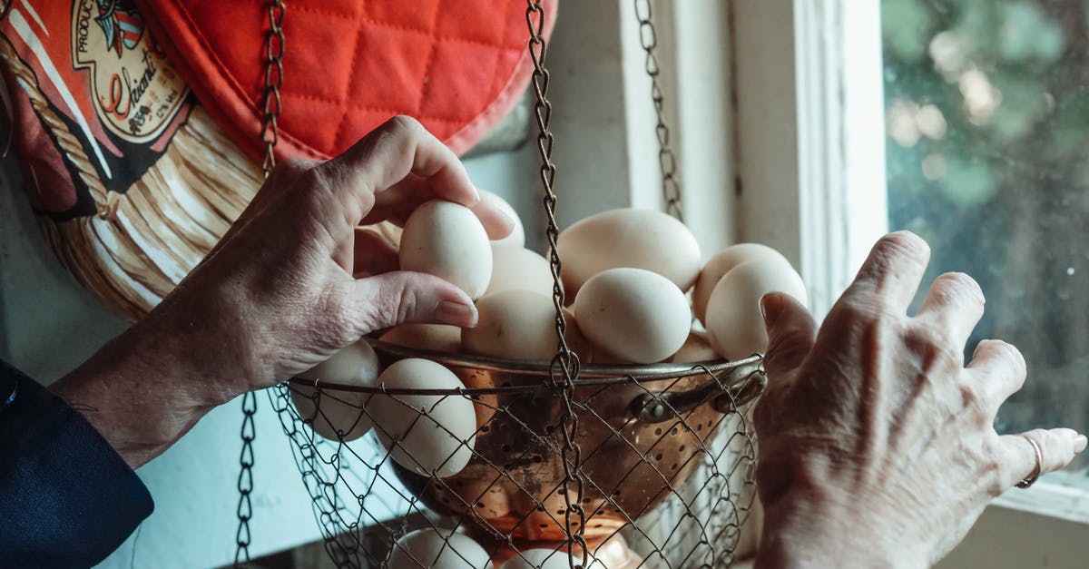 Getting better in the kitchen [duplicate] - A Person Getting an Egg from the Stainless Basket