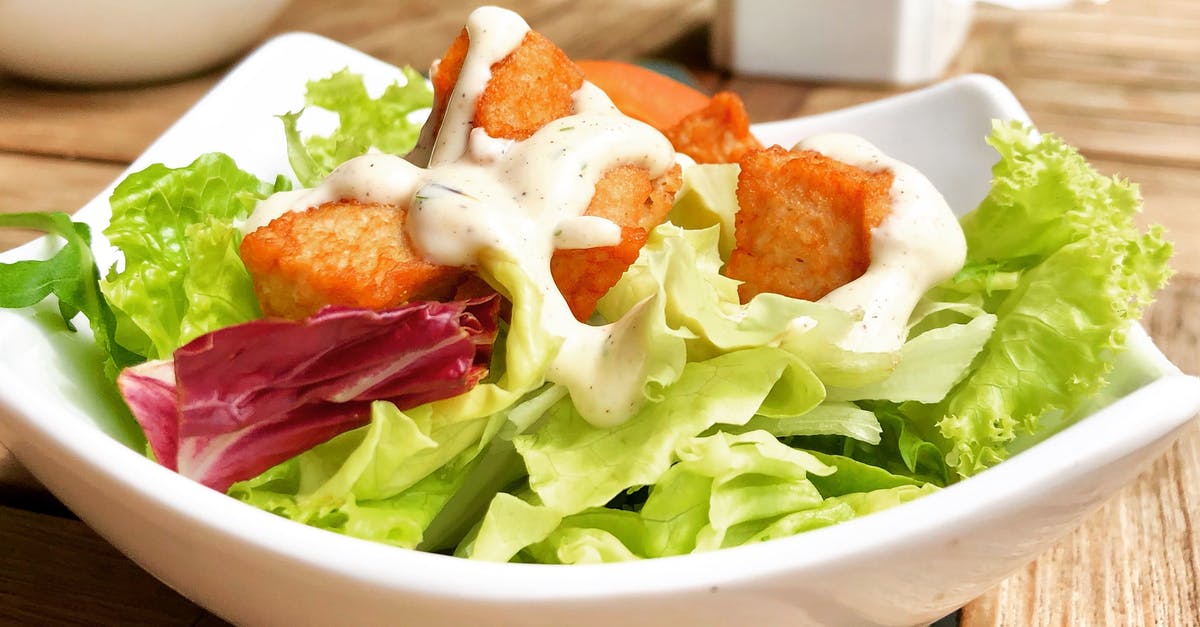 Getting crispy chicken nuggets at home - Vegetable Salad on Top of White Ceramic Plate