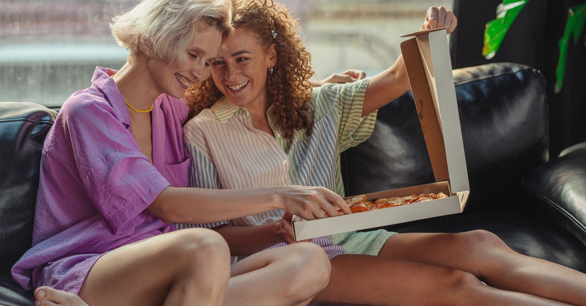 Getting Potato and Turnip Patties to hold together... how? - Women Sharing a Box of Pizza on a Couch