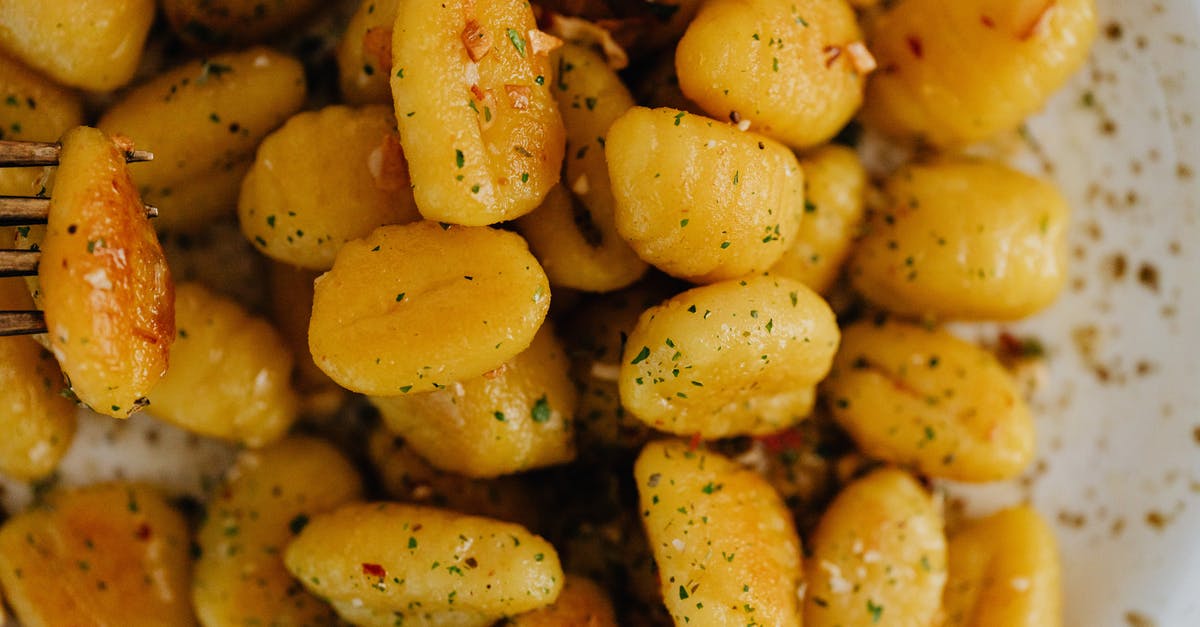 gluten free gnocchi tasting too much like potato - Gnocchi Dish in Close-up Shot