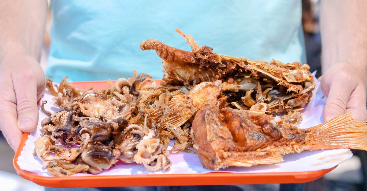 Gluten-free replacement for all-purpose flour in fried fish batter? - Man in Blue T-Shirt Holding Plate with Fried Seafood