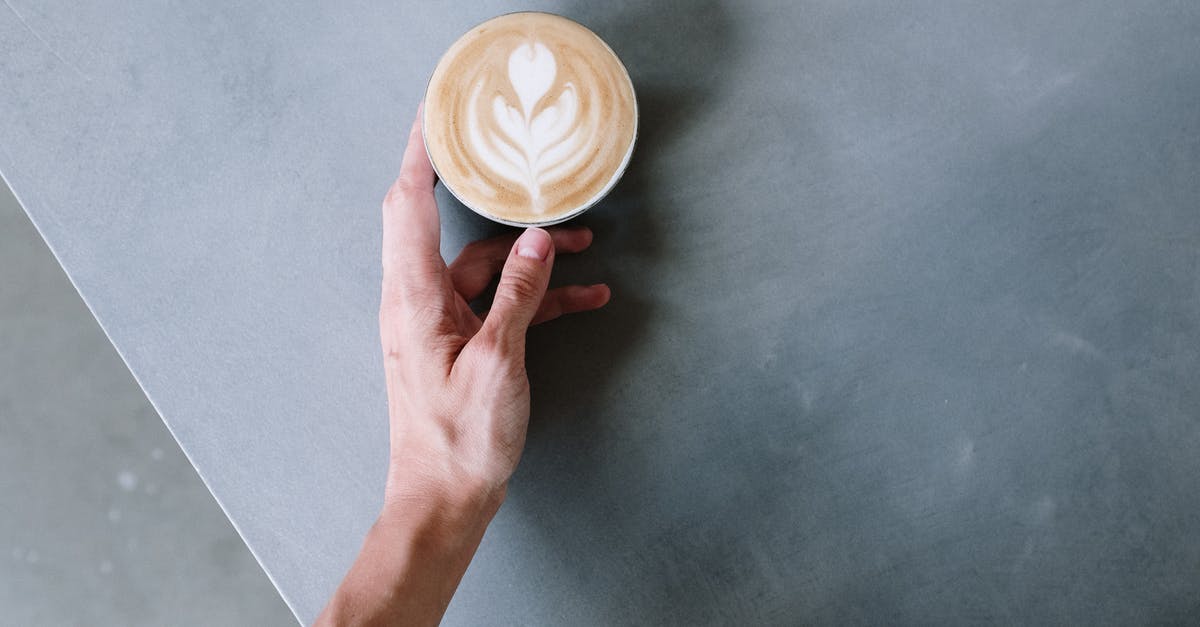 Good programmable coffee urn solution - Person Holding Cappuccino on White Ceramic Cup