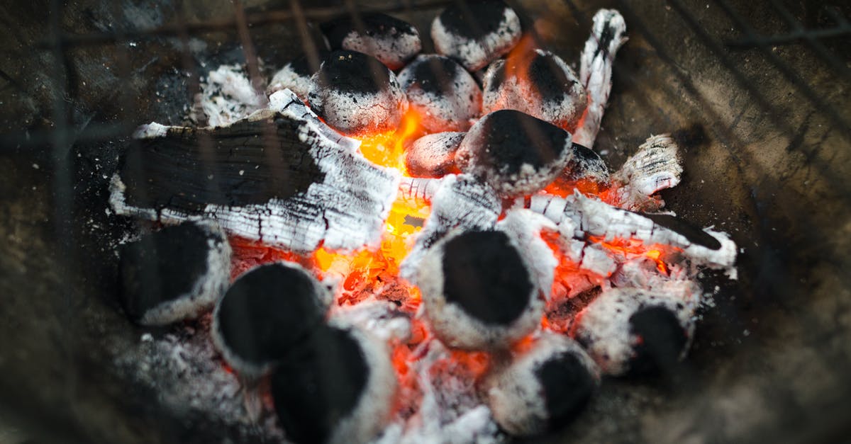 Grilling on an iron fire pit - Selective Focus Photography of Burnt Charcoal