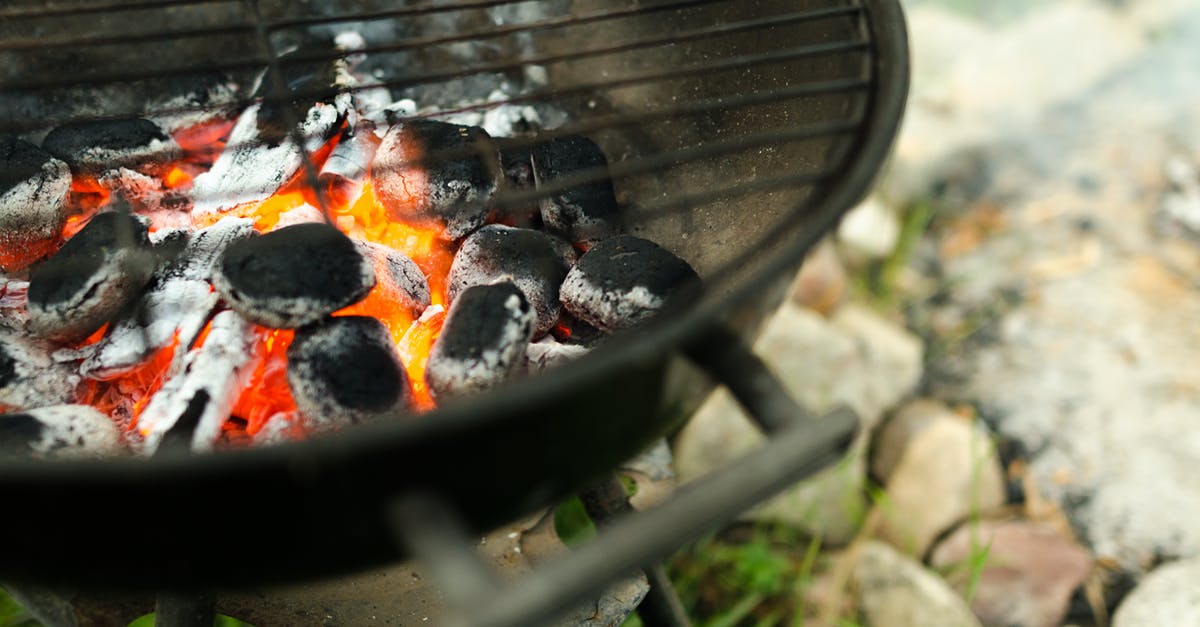 Grilling on an iron fire pit - Shallow Focus Photography of Burning Charcoals