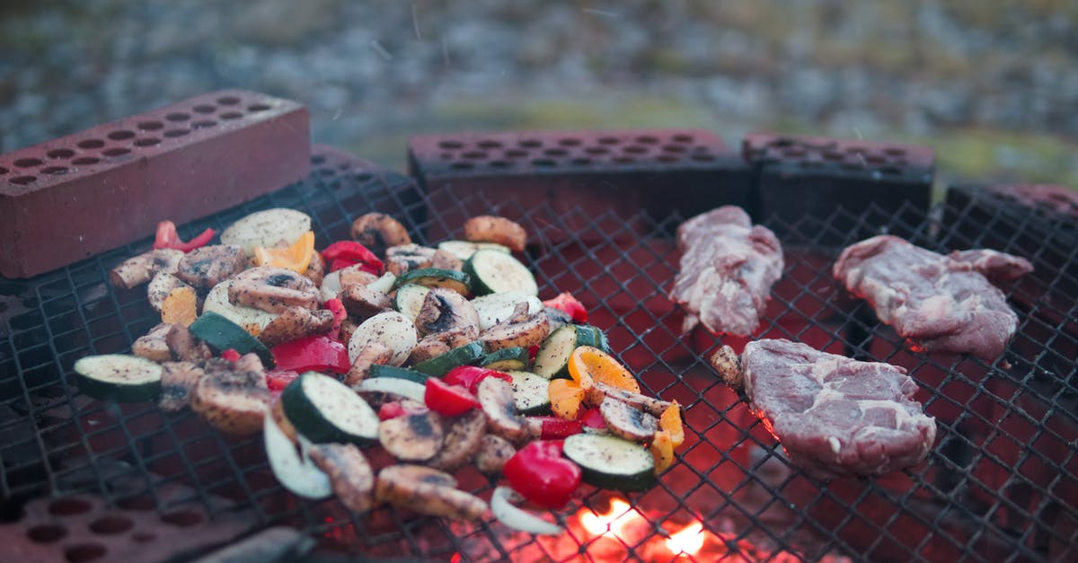 Grilling veggies & meat on same surface for vegetarian guests - Grilling Meat and Vegetable Outdoor