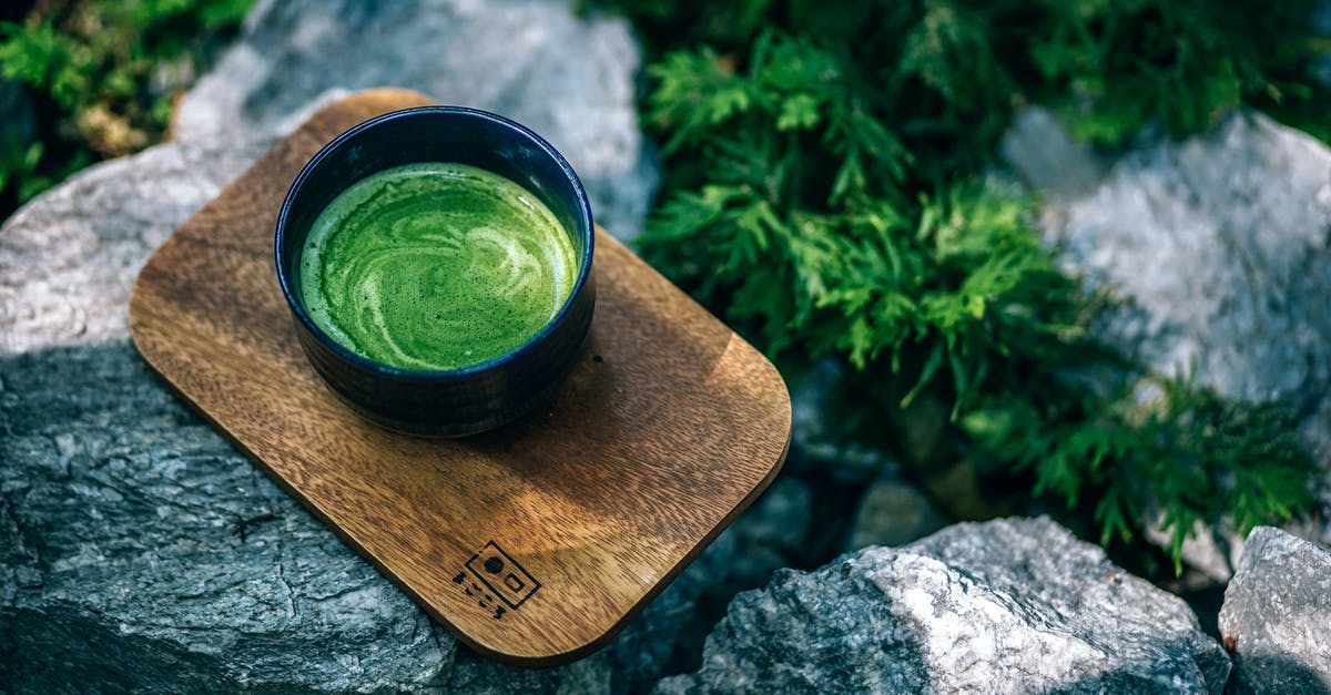 half-life of caffeine molecules - Photo of Matcha Drink on a Wooden Tray